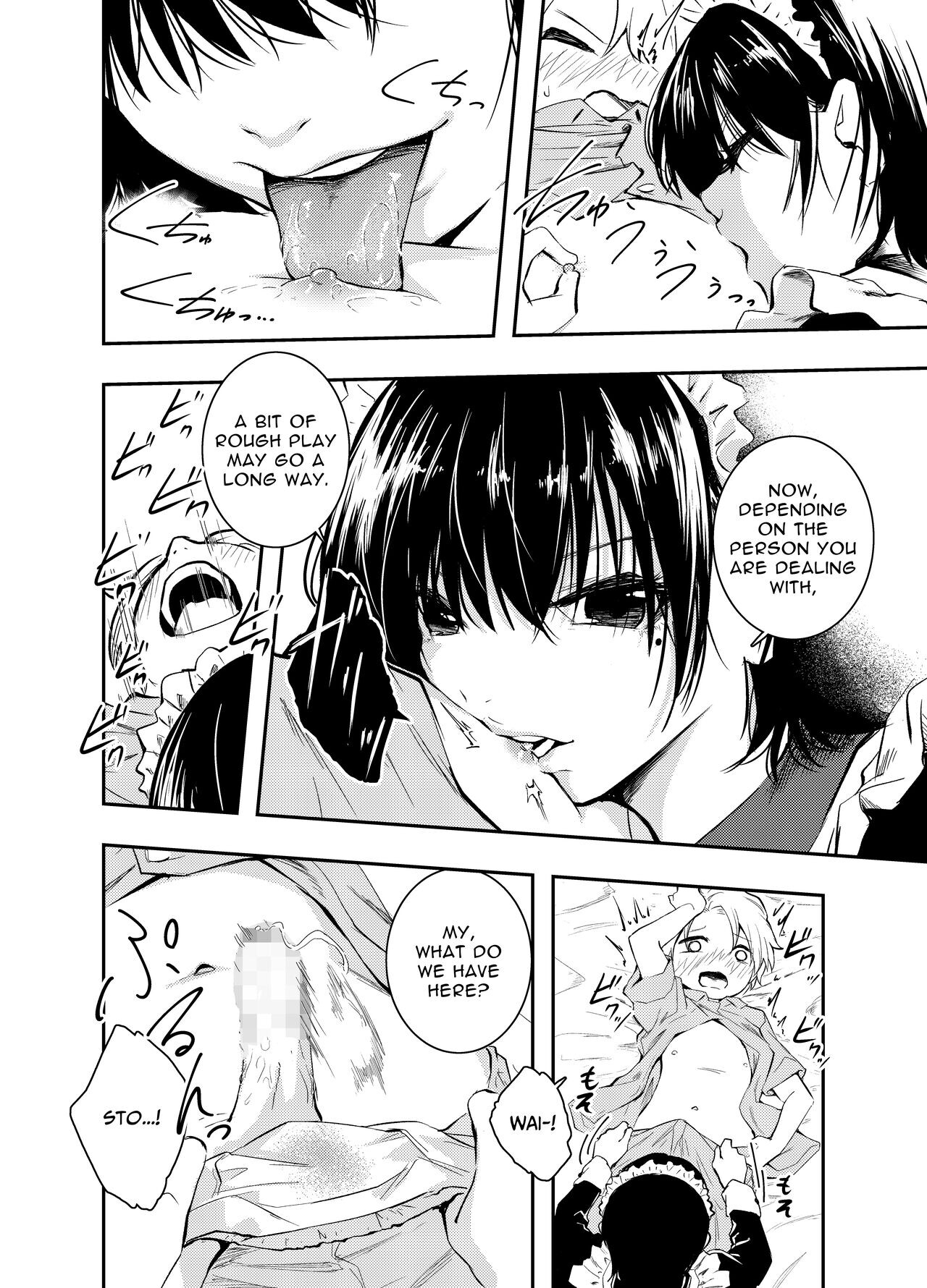 Hentai Manga Comic-A Beautiful Maid Teaches a Cheeky Shota a Lesson-Read-13